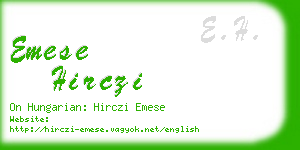 emese hirczi business card